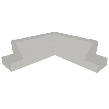 Brafab 1244-7 Möbelskydd för hörnsoffa, 269x269x74x62 cm