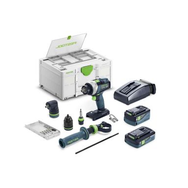 Festool QUADRIVE TDC 18/4 5,0/4,0 I-Set Skruvdragare med batteri och laddare