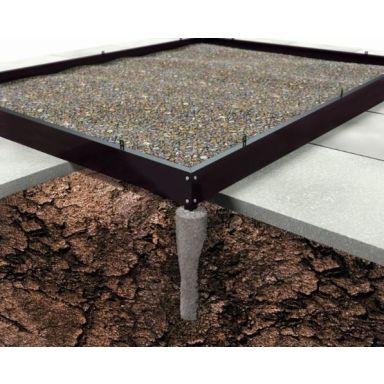 Halls F06460 Fundament 0,9 m², svart