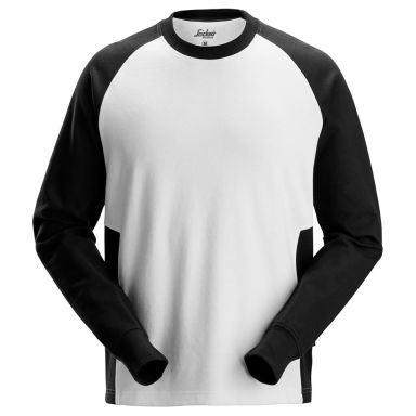 Snickers Workwear 2840 Collegepaita valkoinen/musta