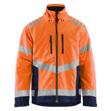 Blåkläder 478019775389XS Vinterjakke varsel, oransje/marineblå