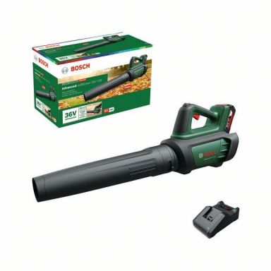 Bosch DIY AdvancedLeafBlower 36V-750 Akkulehtipuhallin akun ja laturin kanssa