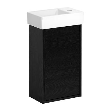 Gustavsberg Artic Small GB71ACVC34TK01L Kommodepakke sort askefiner/hvid, 36 cm, venstre
