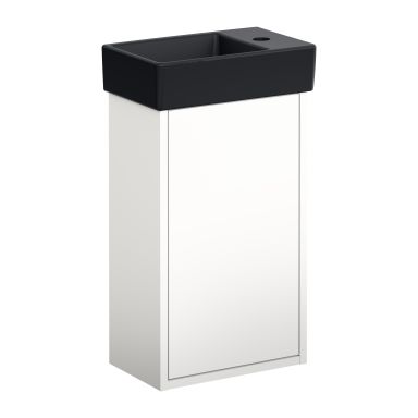Gustavsberg Artic Small GB71ACVC34TM33L Servantmøbelpakke hvit/svart, 36 cm, venstre