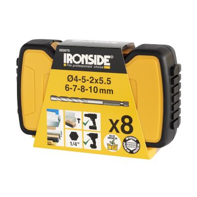 Ironside 203075 Multimaterialborrsats 8 delar