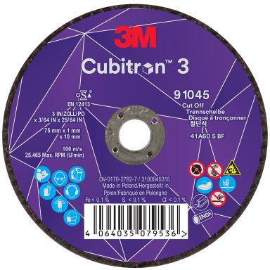 3M Cubitron 3 Kappeskive 22,23 mmx125 mm