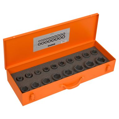 Bahco K8901Z/18 Krafthylssats 3/4&quot, 18 delar