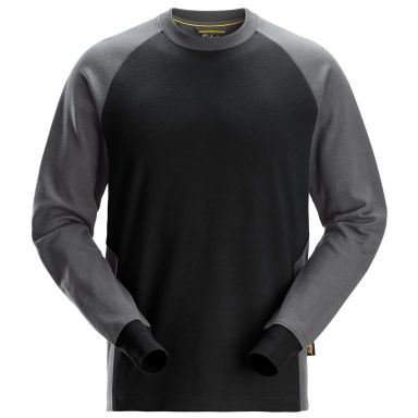 Snickers Workwear 2840 Collegepaita musta/harmaa