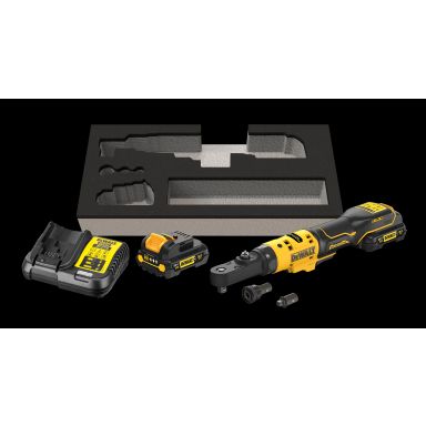 Dewalt DCF500L2G-QW Skralle med batteri og lader