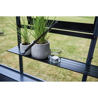 Juliana F04504 Hylla svart, 150x15 cm