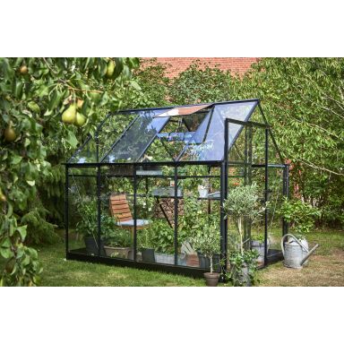Halls Qube 68 F09818 Växthus 5,1 m², svart