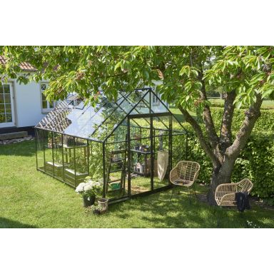 Halls Qube+ 812 F09863 Växthus 9,9 m², svart