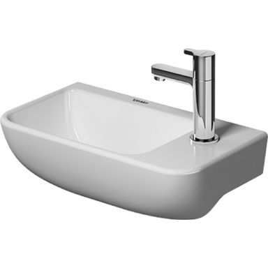 Duravit Me By Starck Tvättställ 400x220, blandarhål höger, vit