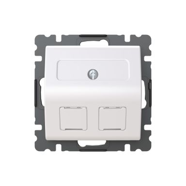 ABB Saga FOT5040-916 Centrumplatta vinklat RJ45, 85 mm