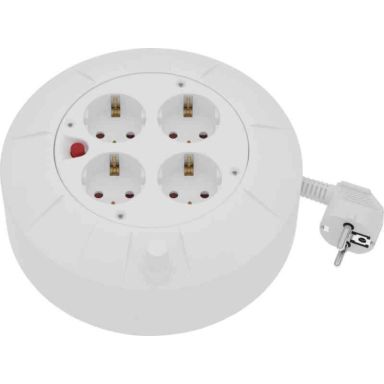 Gelia 09.0009205 Kabelrulle 4 uttag, 5 m kabel
