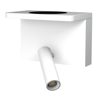 Aneta Lighting Bedside CHARGE 71278-70 Sänglampa 3 W LED, USB-A + USB-C, vit