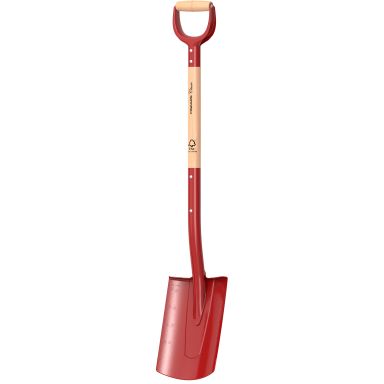 Fiskars Classic 1071933 Skovl halvcirkelformet, 106 cm