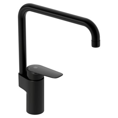 Gustavsberg Atlantic GB4120505853 Keittiöhana ilman astianpesukoneen sulkuventtiiliä, mattamusta