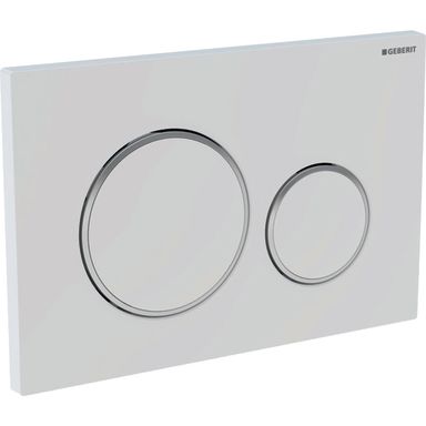 Geberit Sigma 20 Round Spyltplate matt hvit, plast