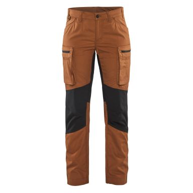 Blåkläder 715918454099C30 Arbejdsbuks med stretch, dame, rust/sort