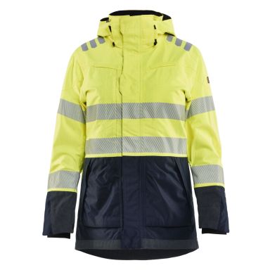 Blåkläder 444915323389XS Skalljakke varsel, gul/marineblå, flammehemmende