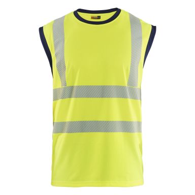 Blåkläder 357510133389S/M Linskjorte varsel, gul/marineblå