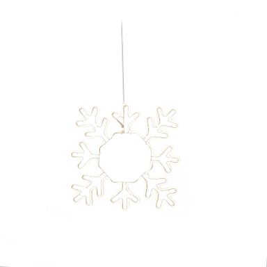 Konstsmide 3078-102 Dekorationsbelysning metallsnöflinga med ljusslang ip44