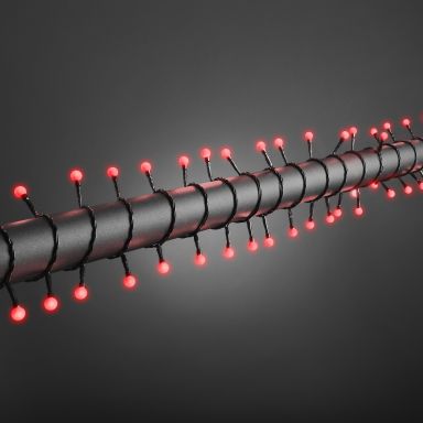Konstsmide 3695-557 Lyskæde røde cherry, sort kabel