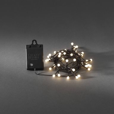 Konstsmide 3740-100 Lyskæde sensor, timer, varm hvid