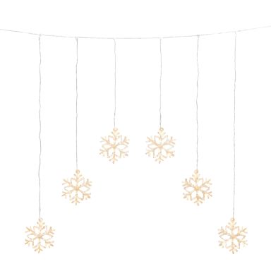 Konstsmide 4044-103 Ljusslinga gardin av snöflingor