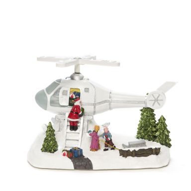Konstsmide 4223-000 Dekorationsbelysning mekanisk, tomte med helikopter