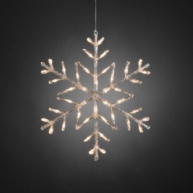 Konstsmide 4560-103 Dekorationsbelysning snöflinga, akryl, varmvita LED