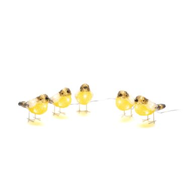 Konstsmide 6291-103 Dekorationsbelysning fåglar, akryl, 5 st,  40 LED