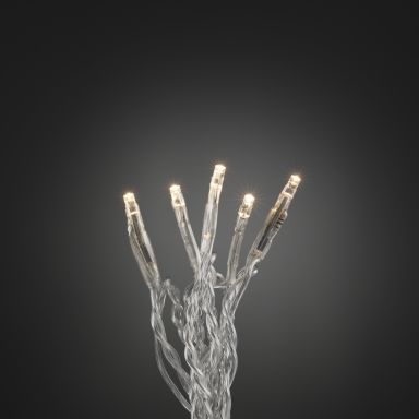 Konstsmide 6351-123 Lyskæde varmhvide, transparent kabel
