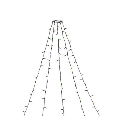 Konstsmide 6481-520 Julgransslinga frostad LED, färgad, grön kabel