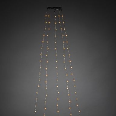 Konstsmide 6578-870 Julgransslinga amber, LED, app, silverfärgad kabel