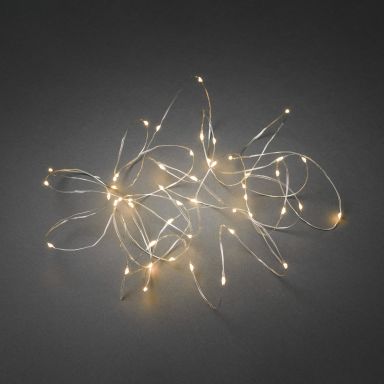 Konstsmide 6588-879 Ljusslinga micro-LED, app, silverfärgad kabel