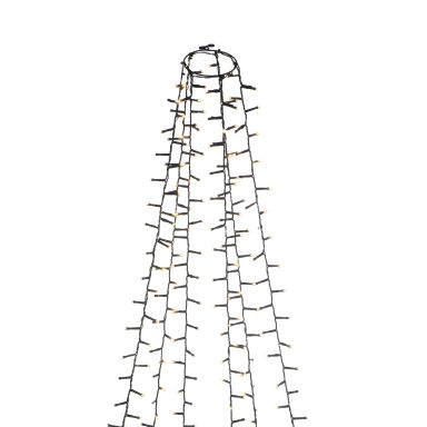 Konstsmide 6650-100 Julgransslinga cluster, svart kabel, 2.4 m
