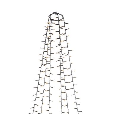 Konstsmide 6651-100 Juletræslyskæde cluster, sort kabel, 4 m