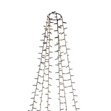 Konstsmide 6651-800 Juletræslyskæde cluster, sort kabel, 4 m