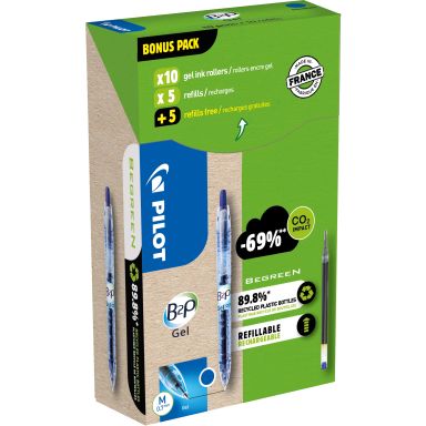 Pilot B2P Gel 556190 Geelikynä  täyttöpakkauksella, 10 kpl
