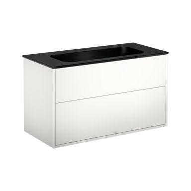 Gustavsberg Artic GB71ACVU10TM381 Kommodepakke hvit/matt svart, 100 cm, 1 blandebatterihull