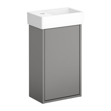 Gustavsberg Artic Small GB71ACVC34TLSWR Servantskap askegrå/matt hvit, 36 cm, høyre