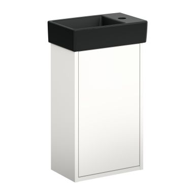 Gustavsberg Artic Small GB71ACVC34TM38L Kommodepakke hvid/mattsort, 36 cm, venstre