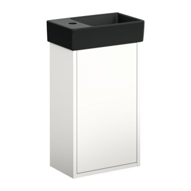 Gustavsberg Artic Small GB71ACVC34TM38R Servantskap hvit/mattsvart, 36 cm, høyre