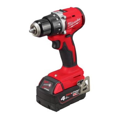 Milwaukee M18 BLPDRC Slagboremaskine med 1 stk. 2 Ah-batteri, 1 stk. 4 Ah-batteri, lader og taske