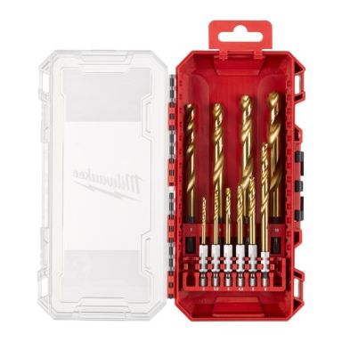 Milwaukee HSSG Red Gex Shockwave TIN Metallborrsett 10-pakning