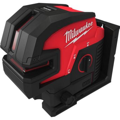 Milwaukee M12 CLL4P-301C Ristiviiva- ja pistelaser akun ja laturin kanssa