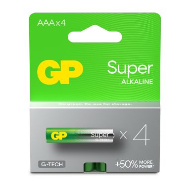 GP Batteries Super Alkaline 24A/LR03 Batteri alkalisk, AAA, 4-pak
