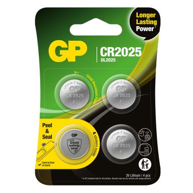 GP Batteries CR2025 Nappiparisto litium 3V 4 kpl
